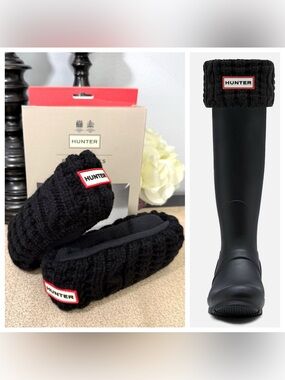 NWT Hunter Roped Knit Cuff Tall Boot Socks